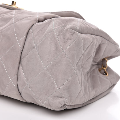 Chanel Iridescent Calfskin Large Chic Quilt Flap Gris 9 of 13