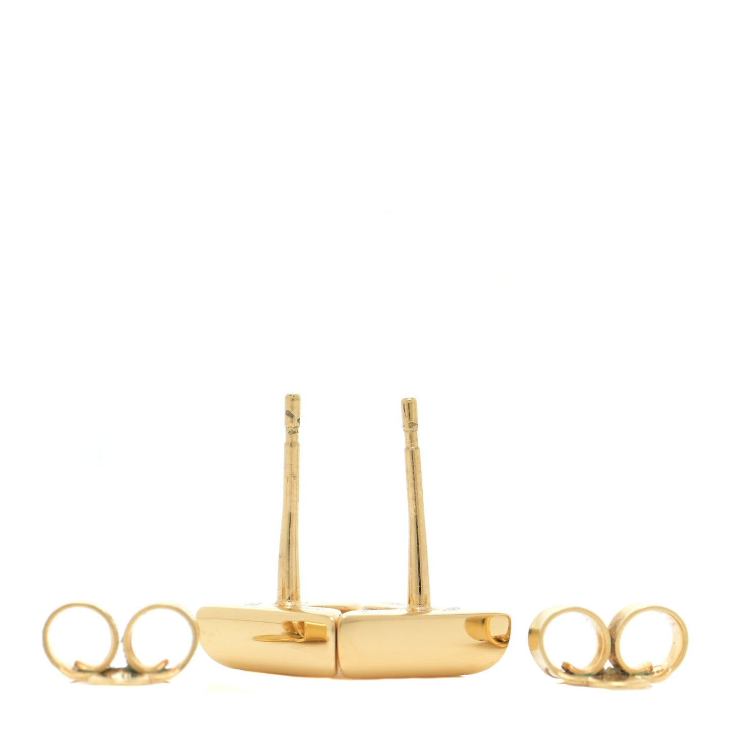 Brass Essential V Stud Earrings Gold