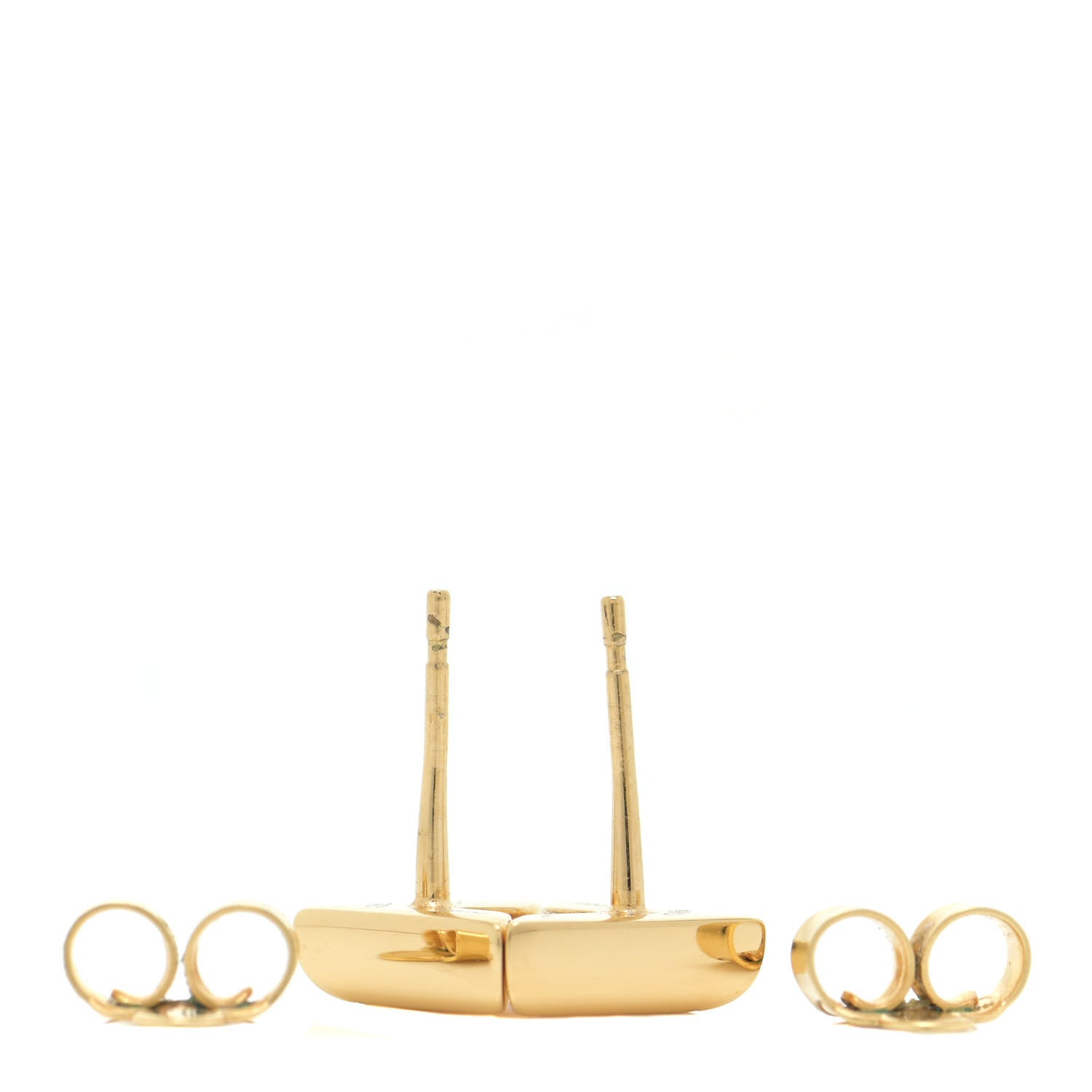 Louis Vuitton Brass Essential V Stud Earrings Gold 3 of 8