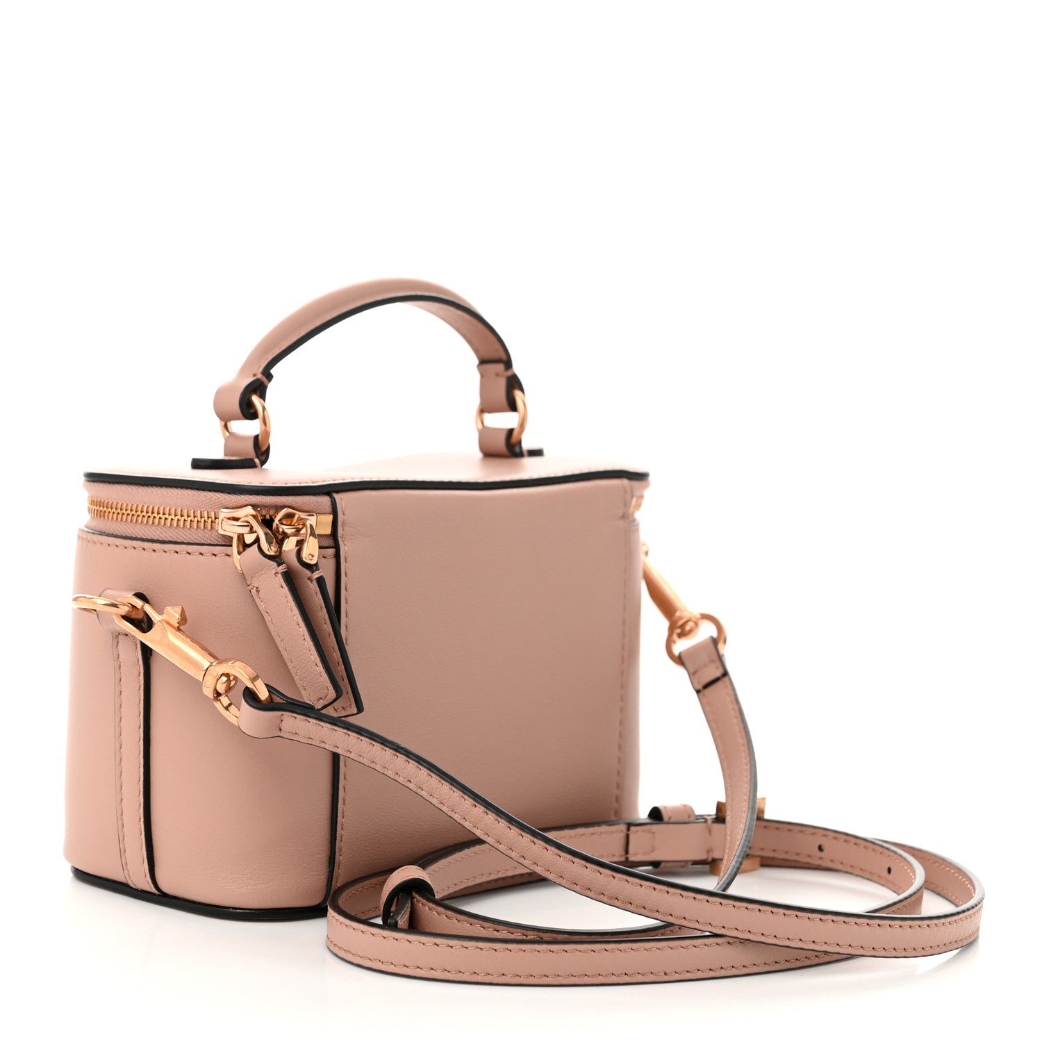 Valentino Garavani Calfskin Crystal Mini Vlogo Loco Vanity Rose Cannelle 3 of 10
