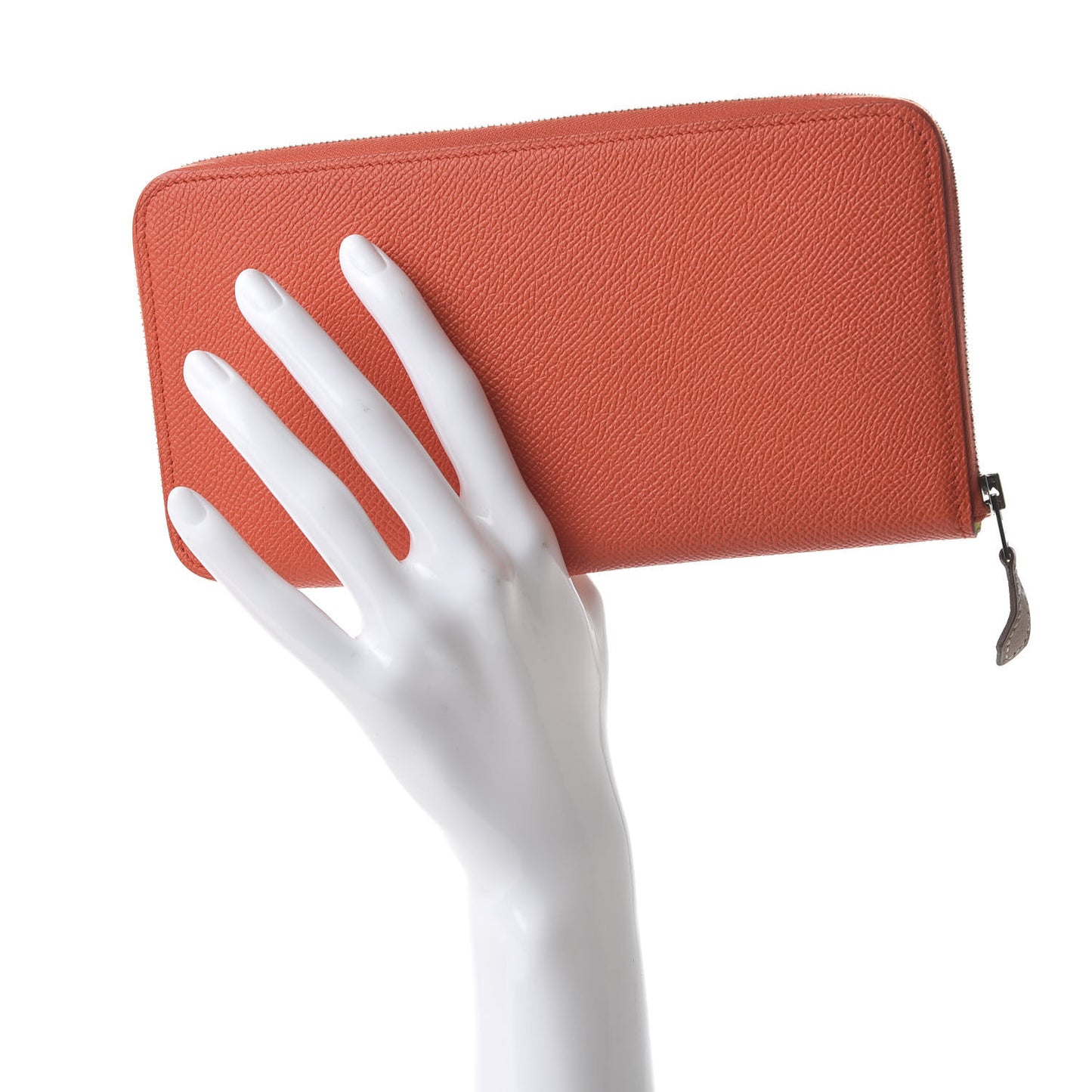 Epsom Silk'In Wallet Orange Poppy Fauve