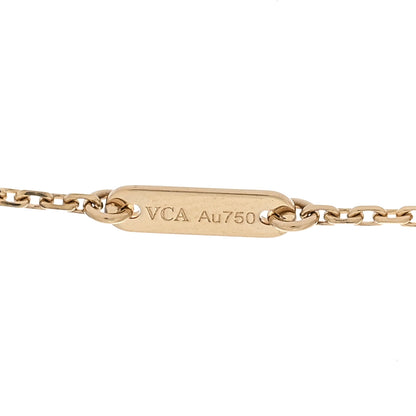 Van Cleef & Arpels 18K Yellow Gold Mother of Pearl Sweet Alhambra Pendant Necklace 4 of 6