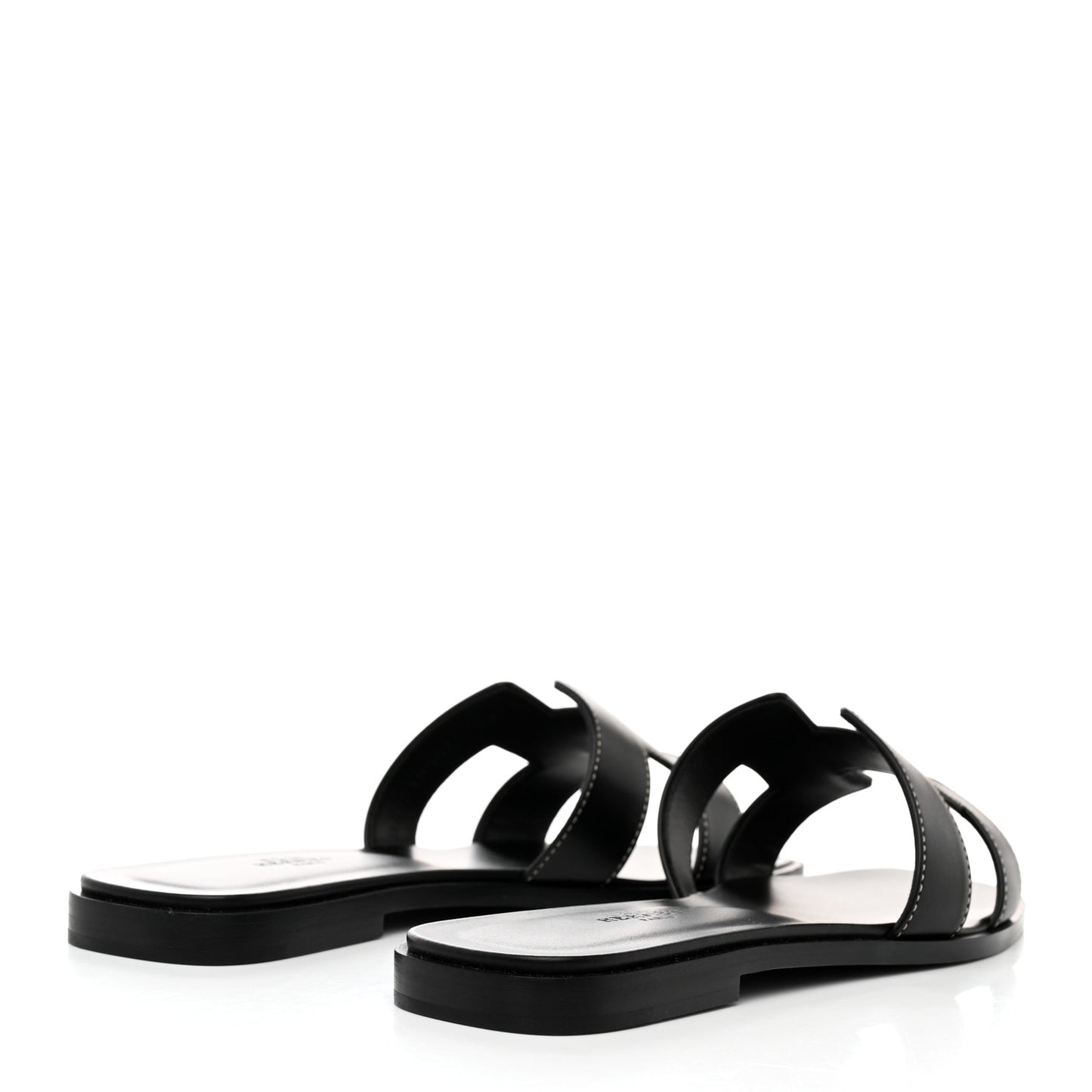 Box Calfskin Oran Sandals 37.5 Black