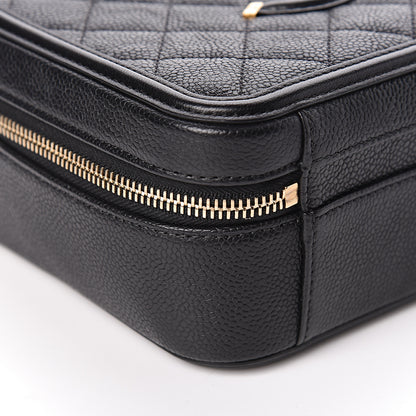 Chanel Caviar Quilted Medium CC Filigree Vanity Case Black 9 of 12