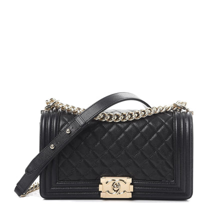 Chanel Caviar Quilted Medium Boy Flap Black 1 of 10