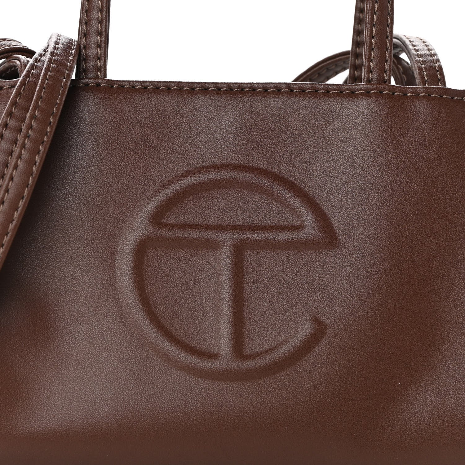Telfar Vegan Leather Small Shopping Bag Chocolate 7 of 8
