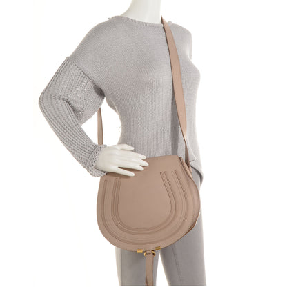 Chloe Grained Calfskin Medium Marcie Saddle Bag Nude 2 of 10