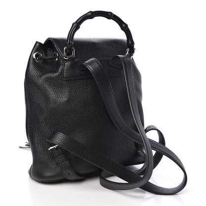Gucci Calfskin Small Bamboo Backpack Black 3 of 10