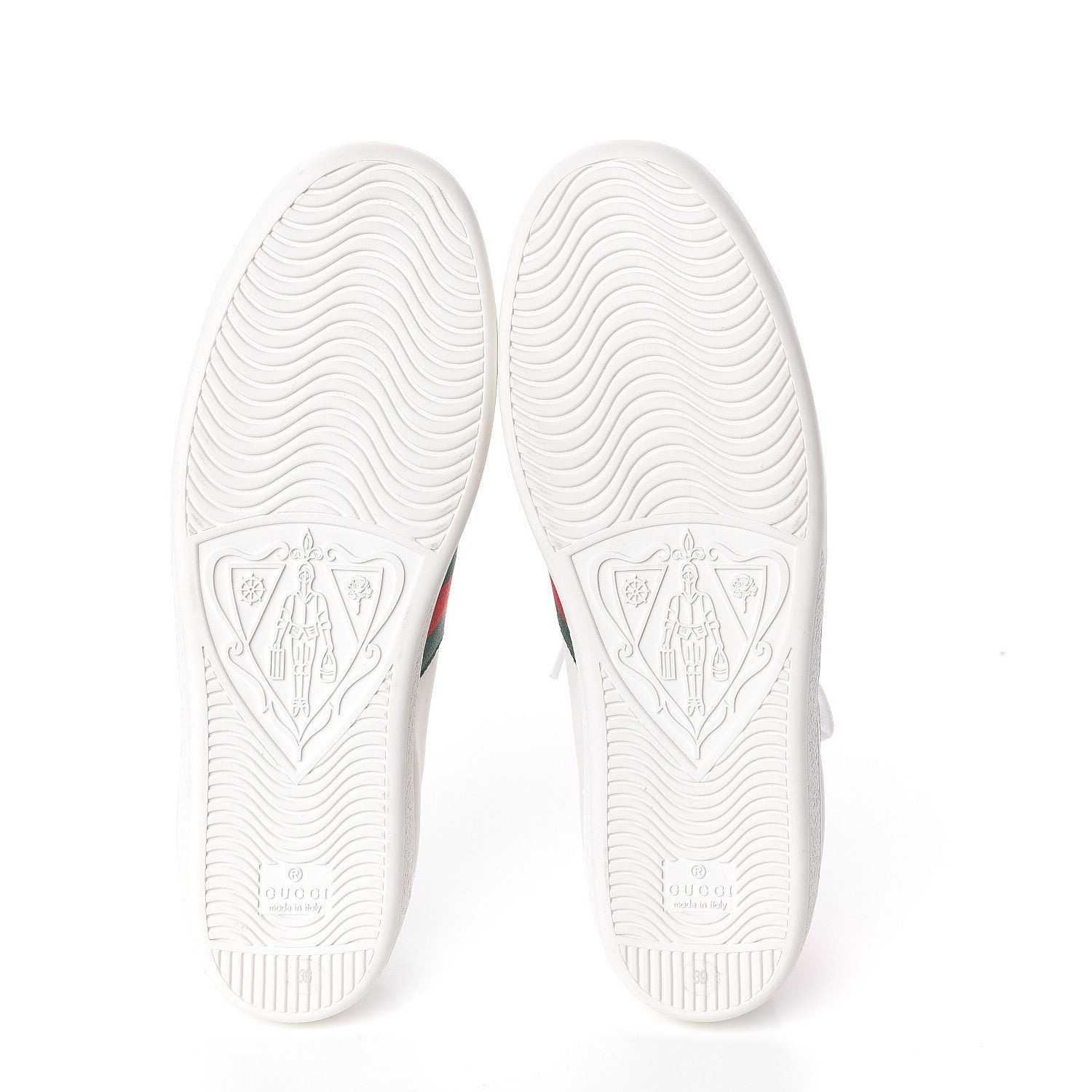 Gucci Calfskin Web Heart Embroidered Womens Ace Sneakers 38 White 5 of 9