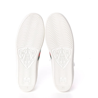 Gucci Calfskin Web Heart Embroidered Womens Ace Sneakers 38 White 5 of 9