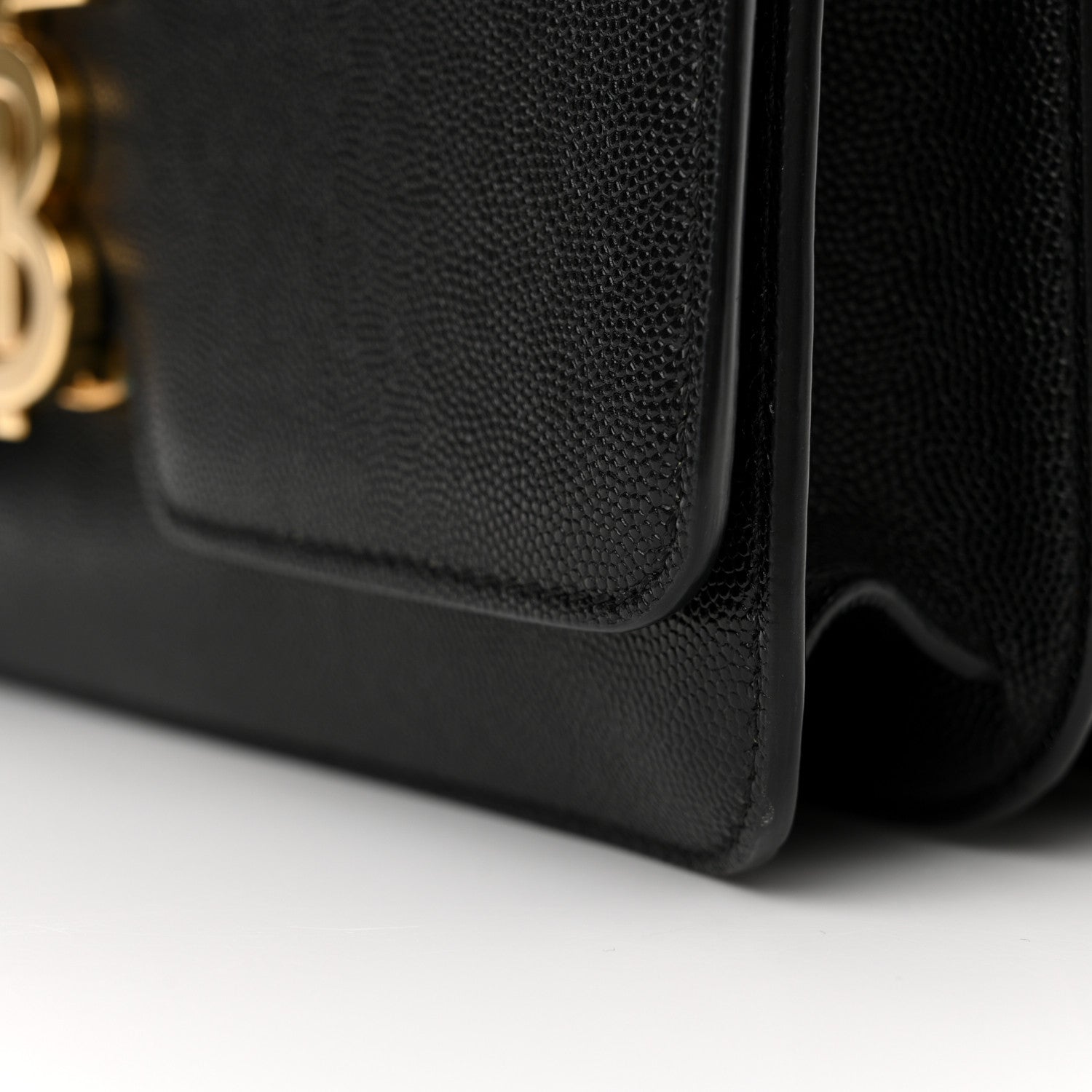 Burberry Grained Calfskin Medium TB Bag Black 10 of 10