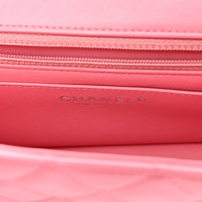 Chanel Lambskin Quilted Mini Rectangular Flap Pink 6 of 10