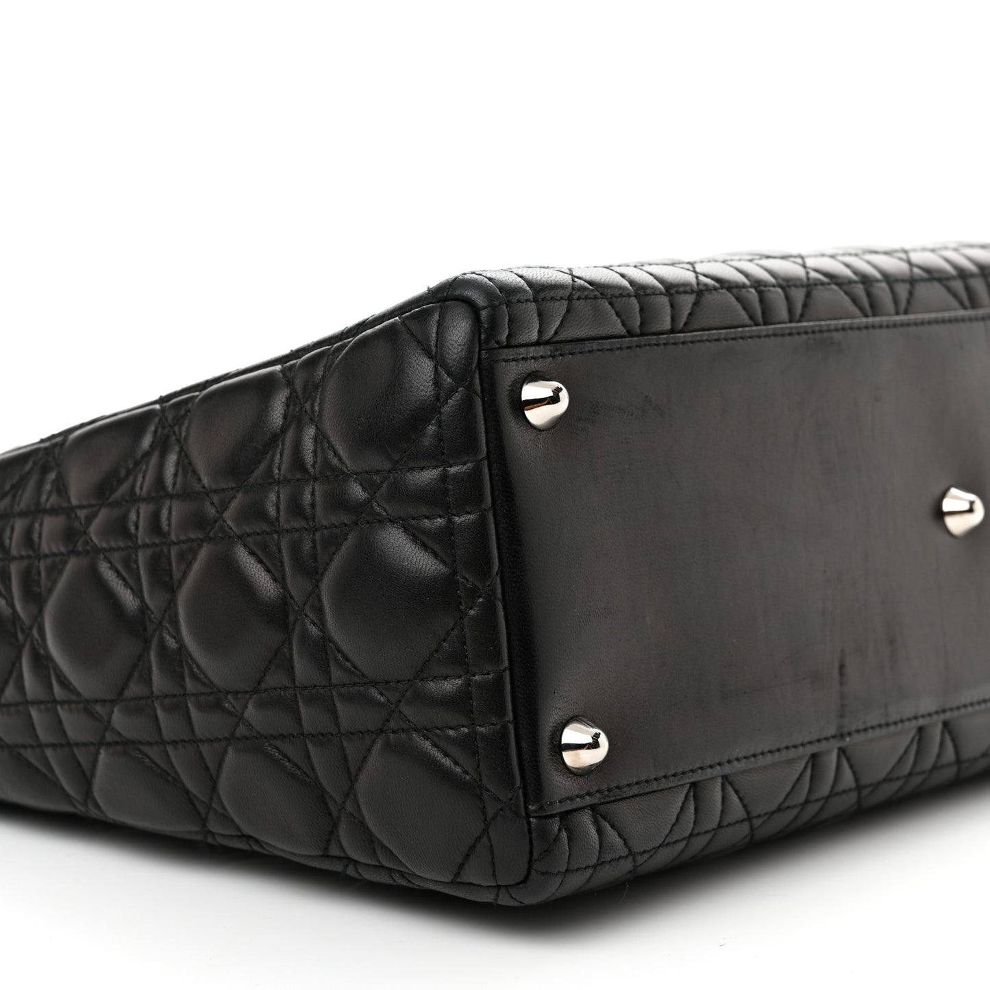 Lambskin Cannage Large Lady Dior Black