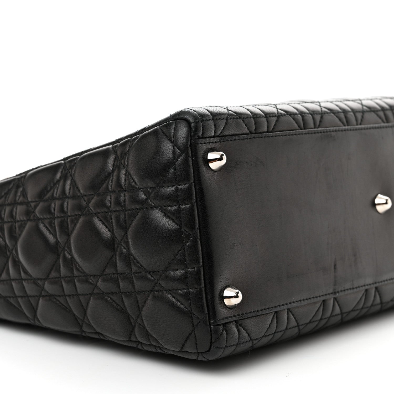 Christian Dior Lambskin Cannage Large Lady Dior Black 9 of 15