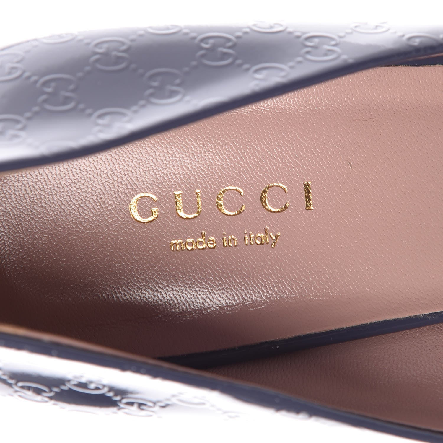 Gucci Patent Guccissima Horsebit Peep Toe Pumps 39 Lavender 6 of 7