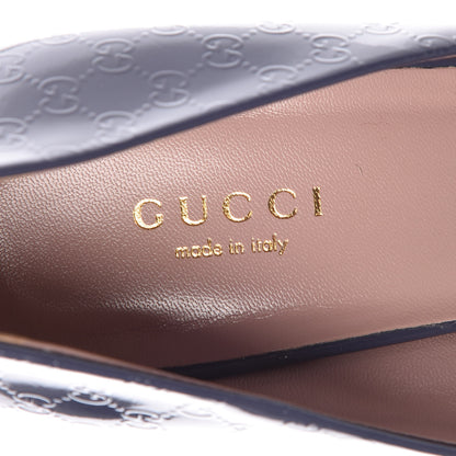 Gucci Patent Guccissima Horsebit Peep Toe Pumps 39 Lavender 6 of 7