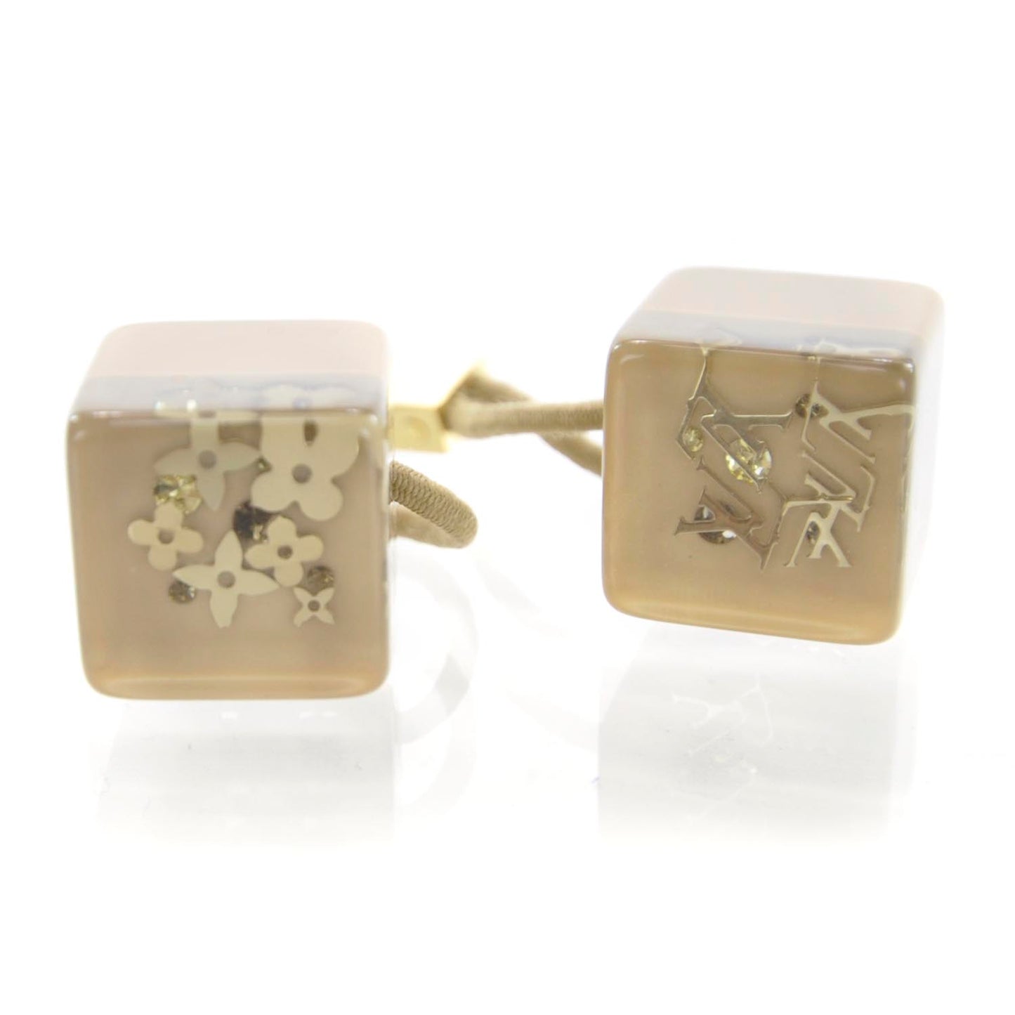 Monogram Hair Cubes Inclusion Beige