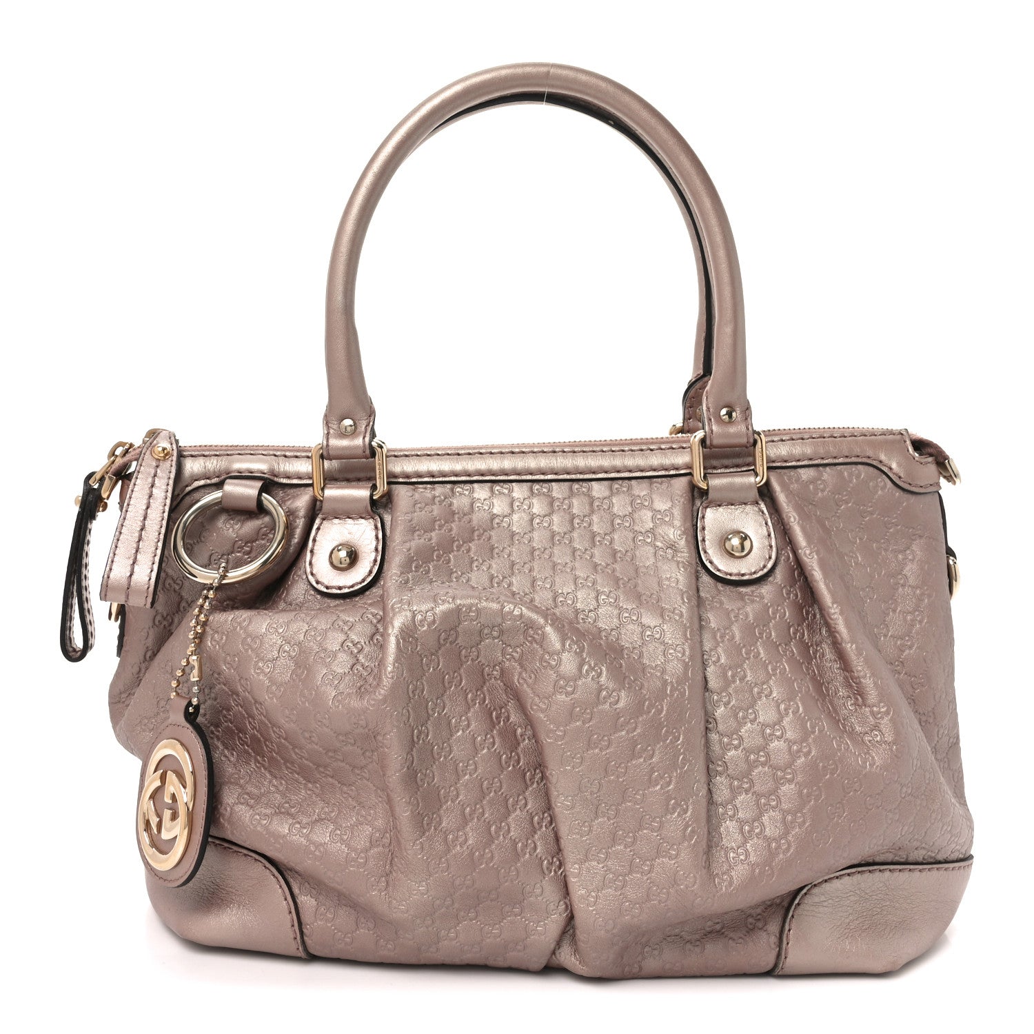 Gucci Metallic Microguccissima Medium Sukey Top Handle Bag Dark Cipria 1 of 10