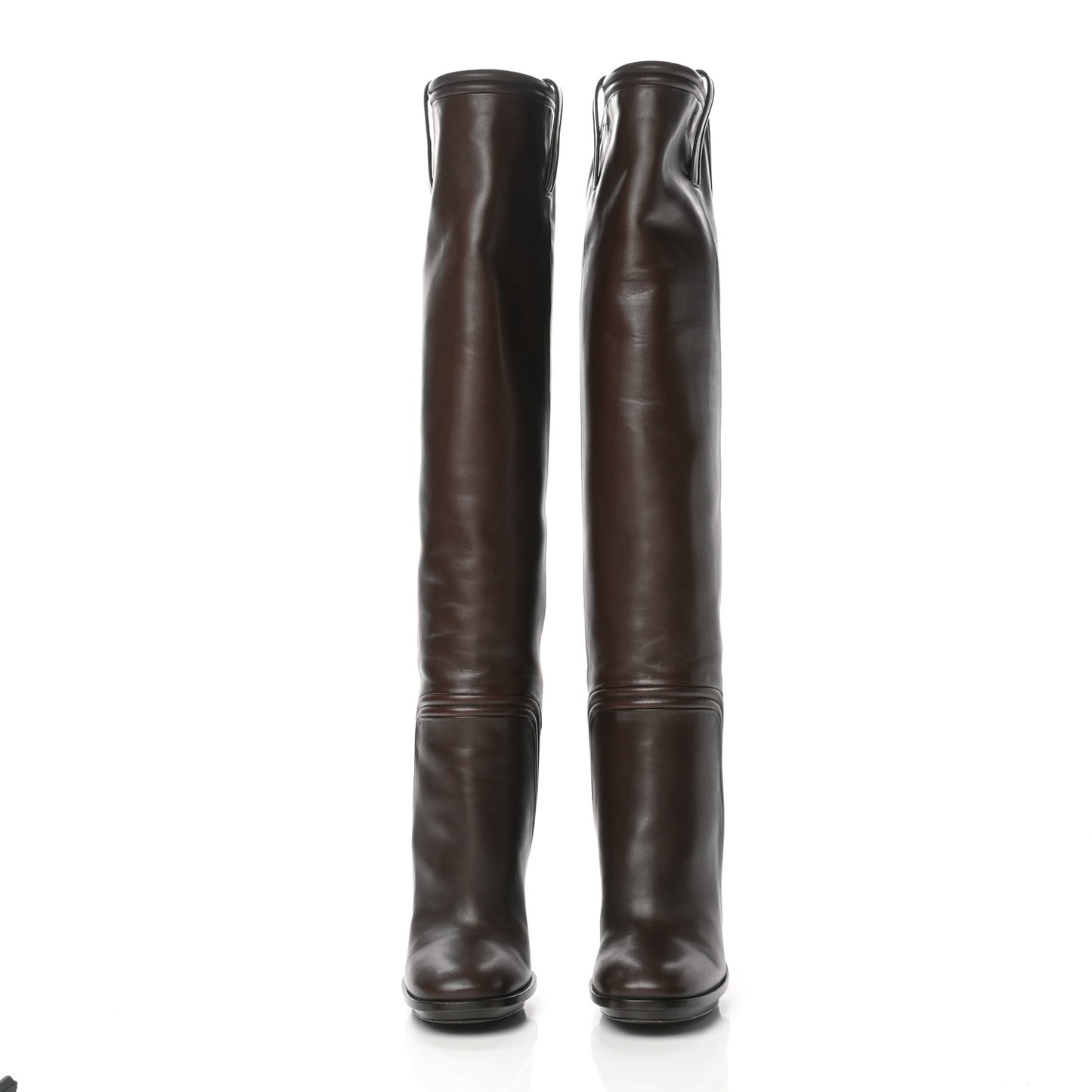 Calfskin Lifford Knee High Boots 38.5 Brown
