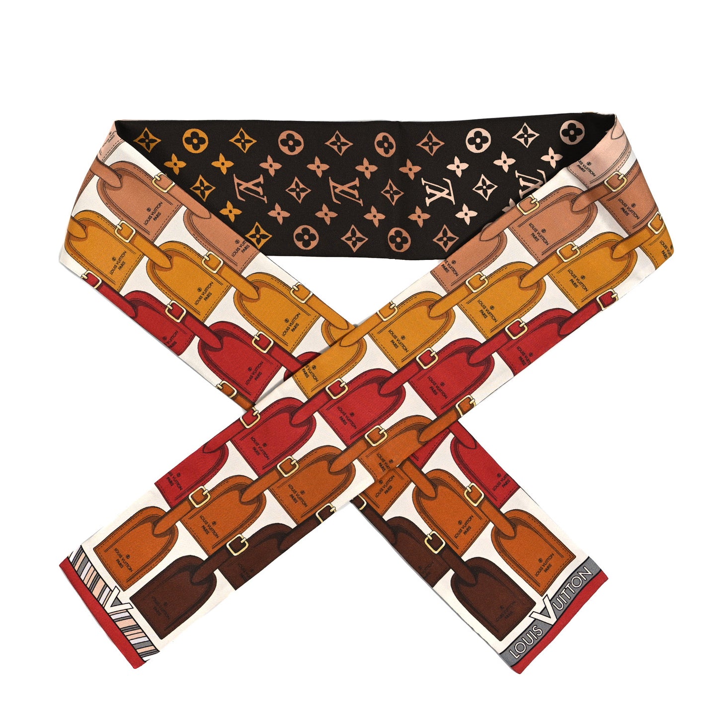 Silk Monogram My LV Tags Bandeau Brown