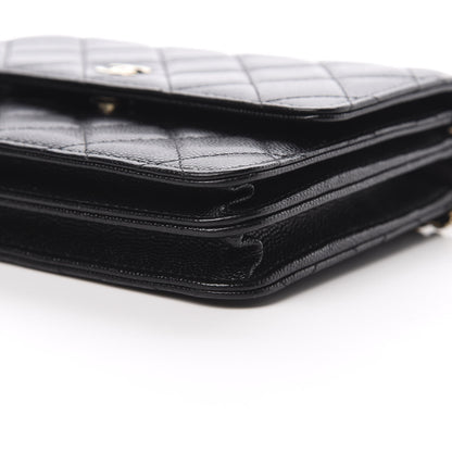 Chanel Caviar Quilted Square Wallet On Chain WOC Black 11 of 13
