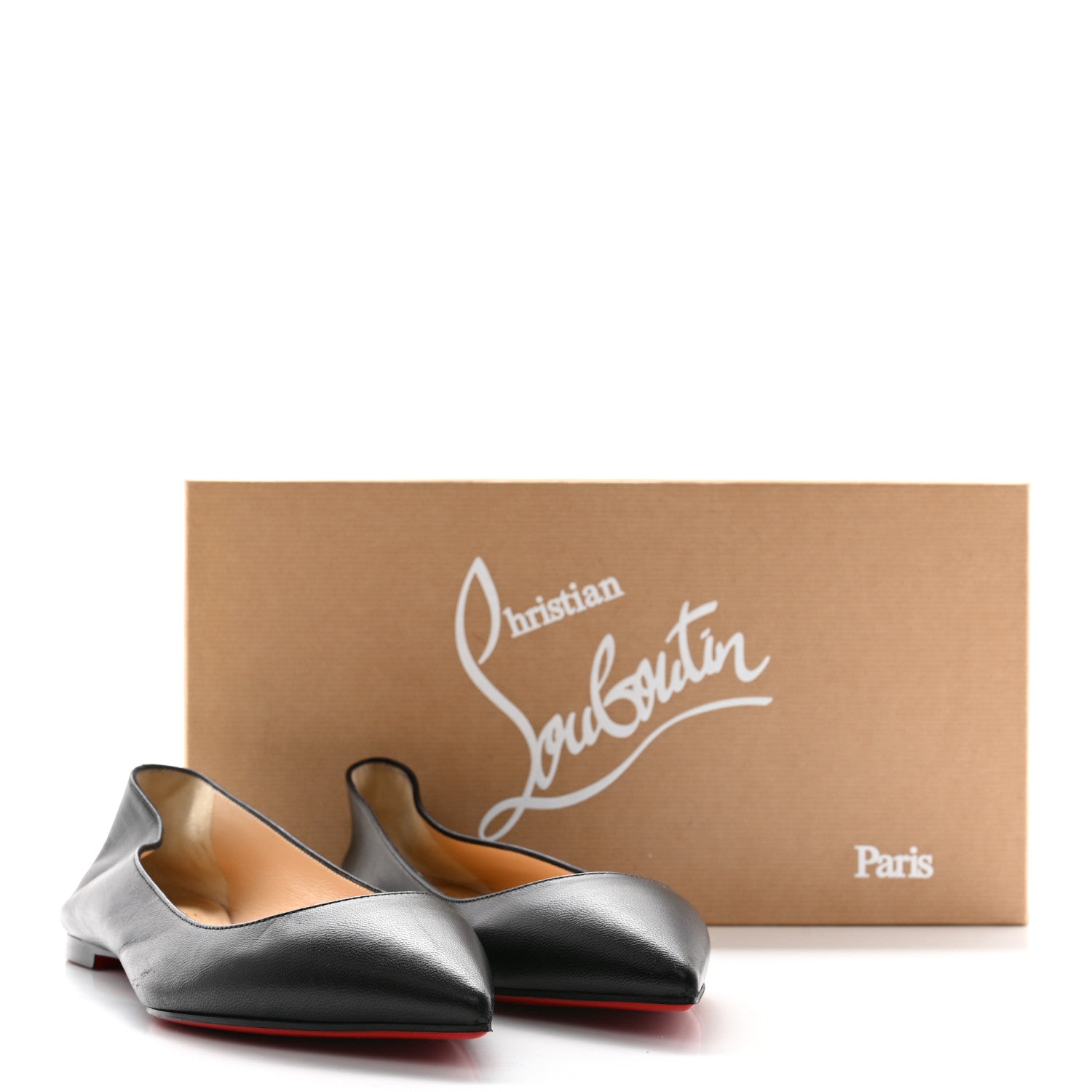 Christian Louboutin Shiny Nappa Ballalla Flats 38.5 Black 10 of 10