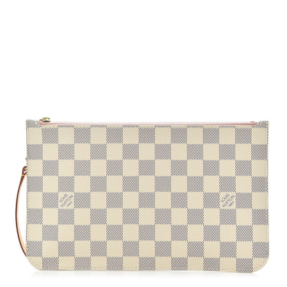 Louis Vuitton Damier Azur Neverfull MM GM Pochette Rose Ballerine 1 of 7