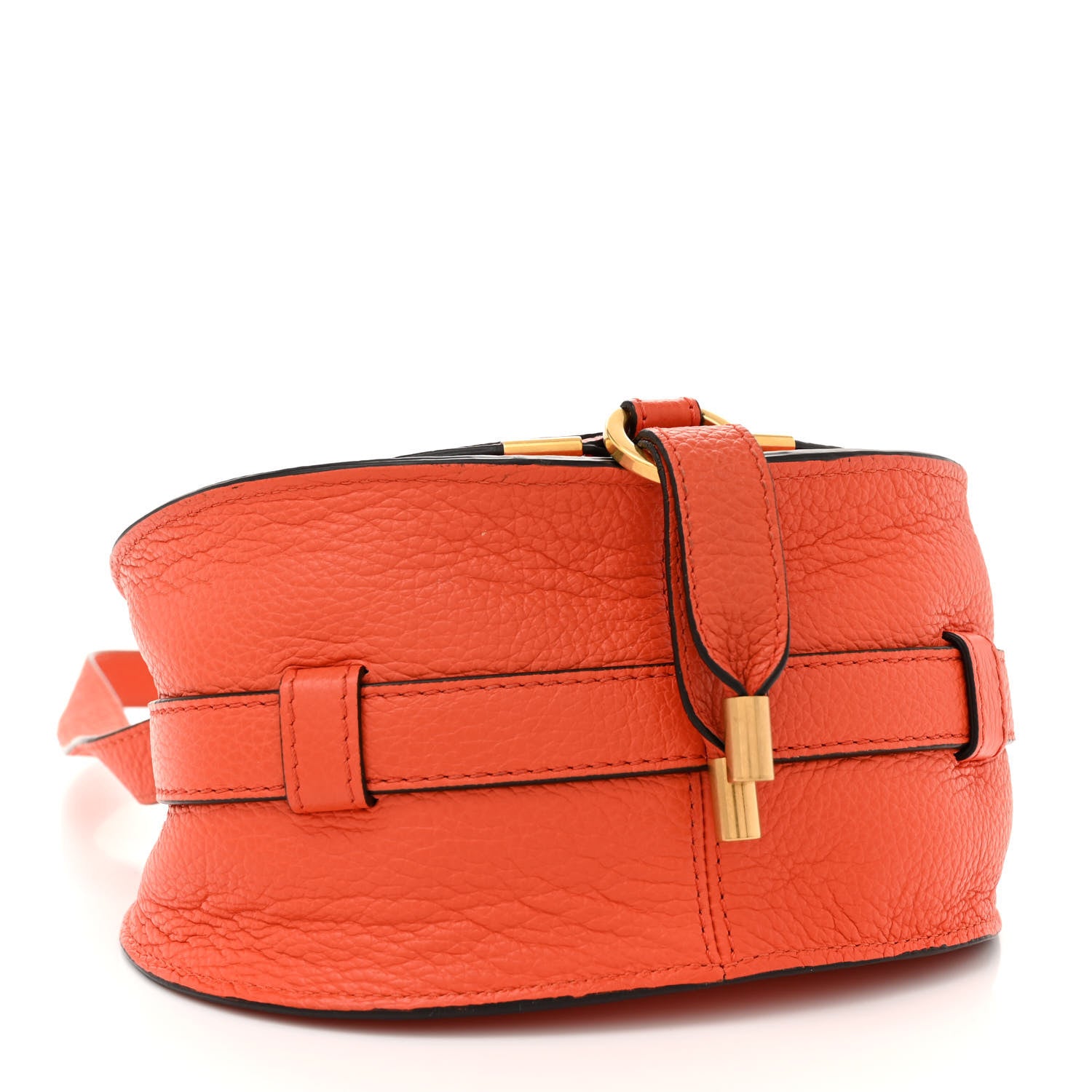Chloe Grained Calfskin Small Marcie Saddle Bag Rusted Orange 4 of 17