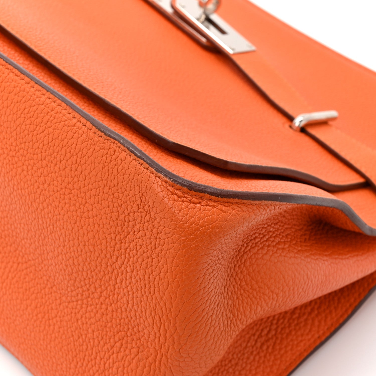 Hermes Taurillon Clemence Jypsiere 31 Orange 12 of 15