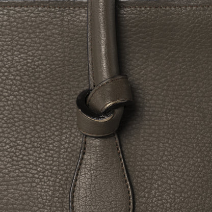 Celine Crisped Calfskin Small Tie Knot Tote Dark Khaki 33 of 39
