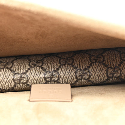 Gucci GG Supreme Monogram Suede Crystal Small Dionysus Shoulder Bag Beige Ebony Taupe 5 of 12