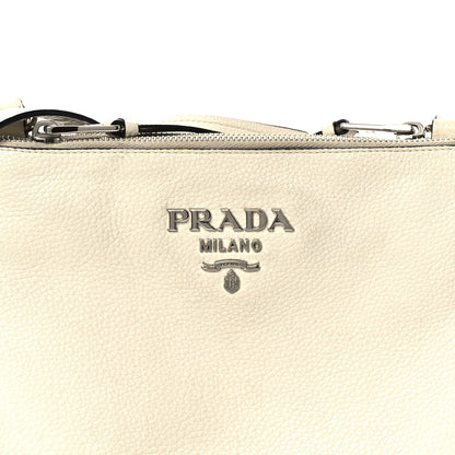 Prada Vitello Phenix Double Zip Crossbody Bag Bianco 11 of 13