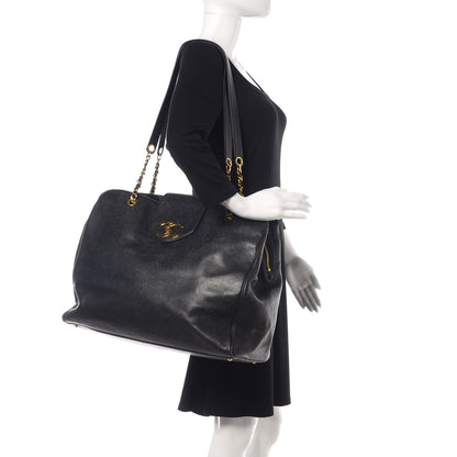 Chanel Caviar XL Weekender Bag Black 2 of 16
