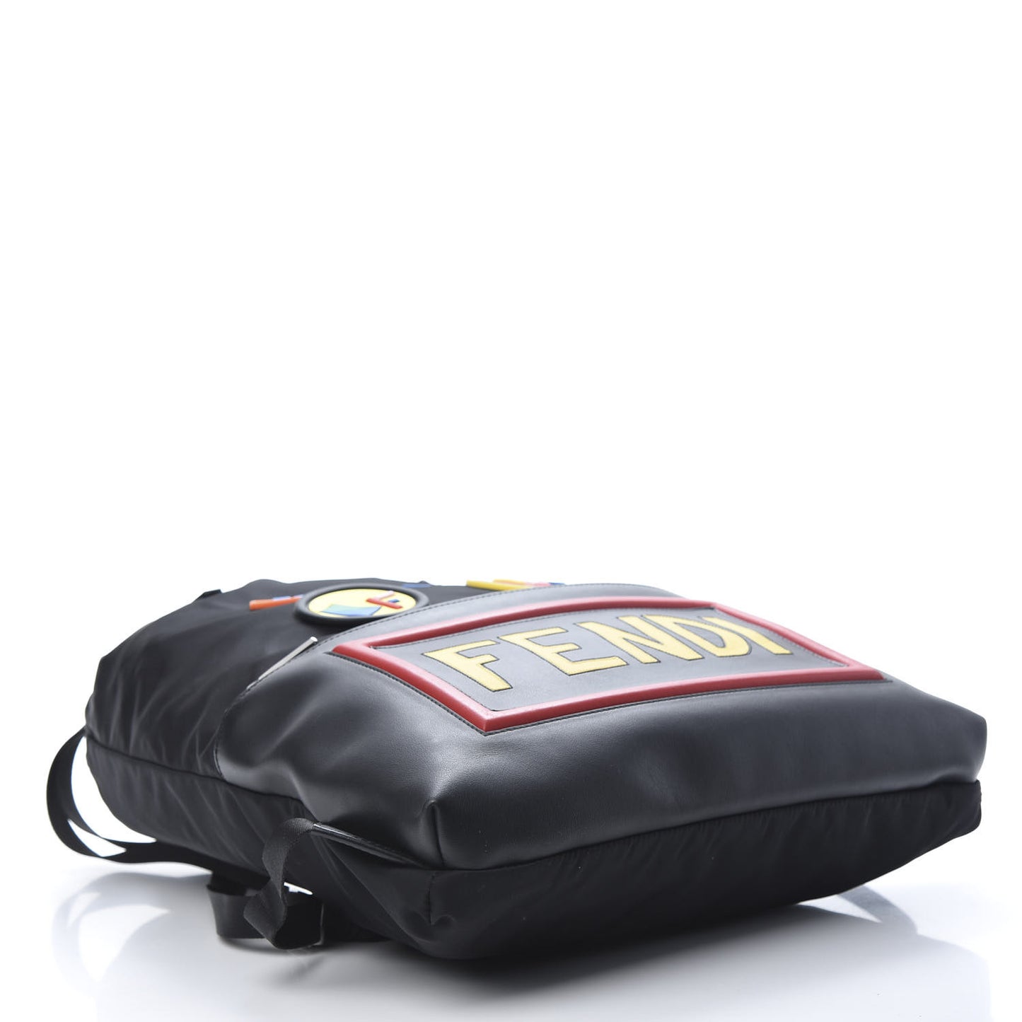 Nylon Vitello Faces Vocabulary Drawstring Backpack Black