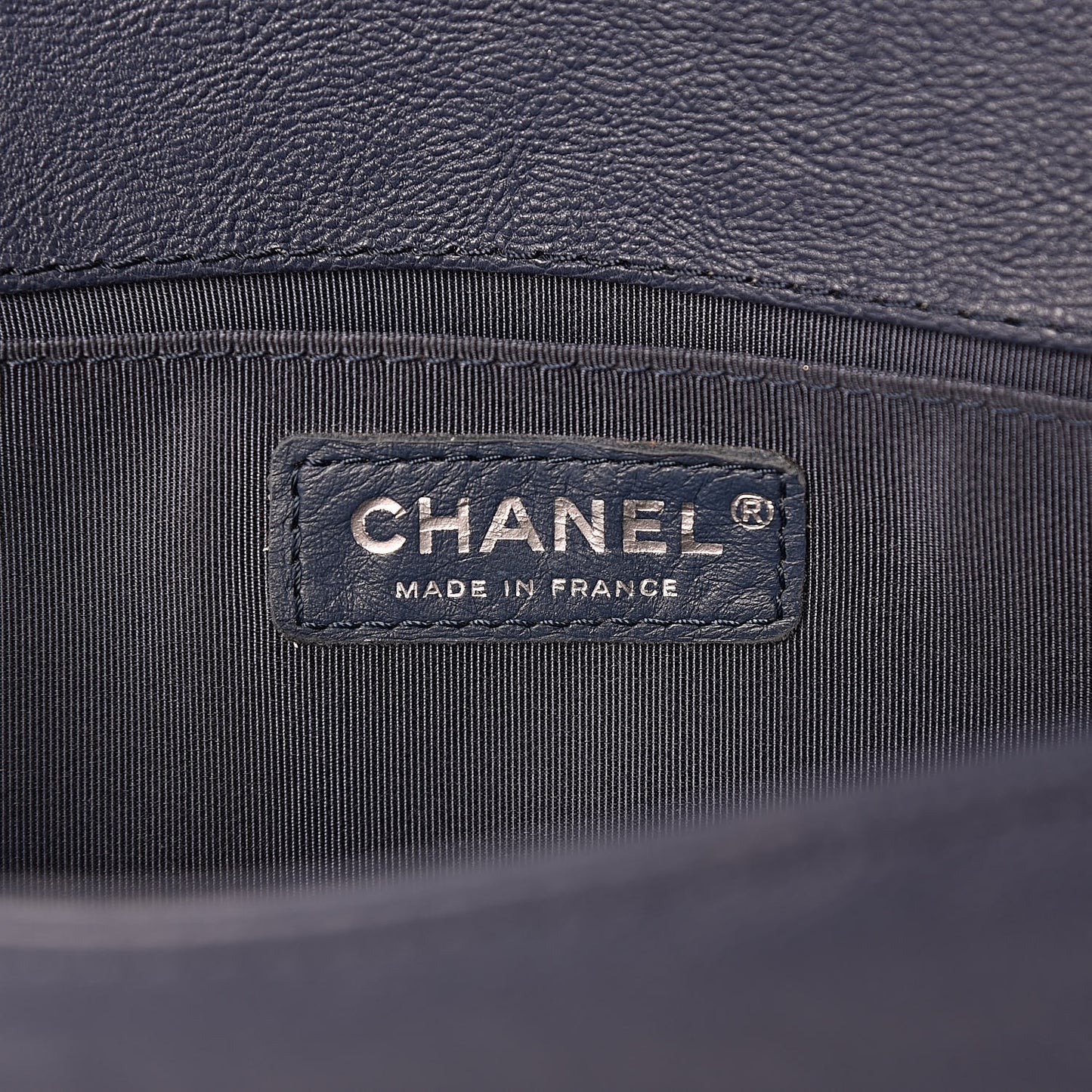 Calfskin Quilted Medium Top Handle Boy Flap Blue
