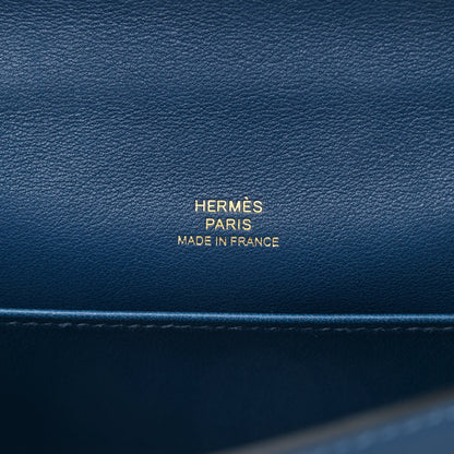 Hermes Swift Kelly Pochette Clutch Deep Bleu 6 of 9