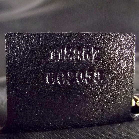 Leather Medium Horsebit Chain Hobo Black