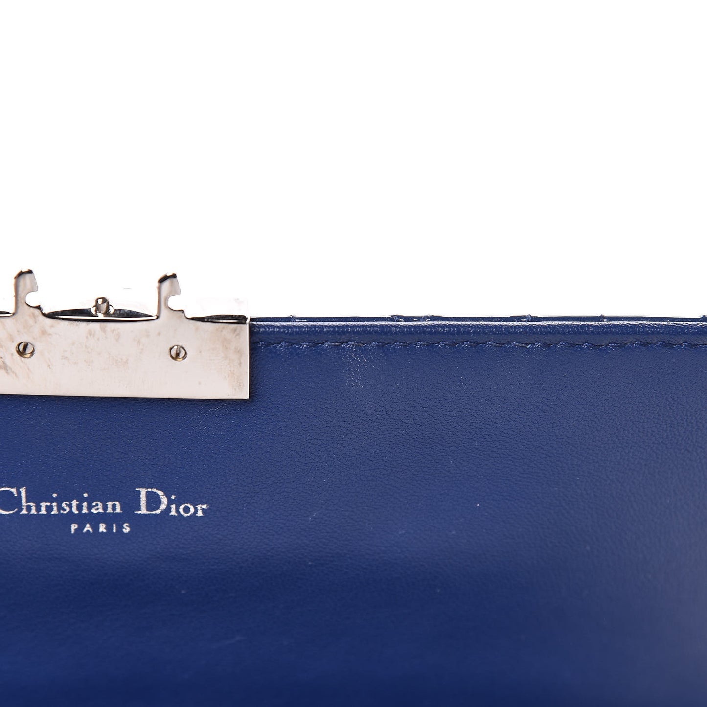 Patent Cannage Miss Dior Promenade Pouch Blue