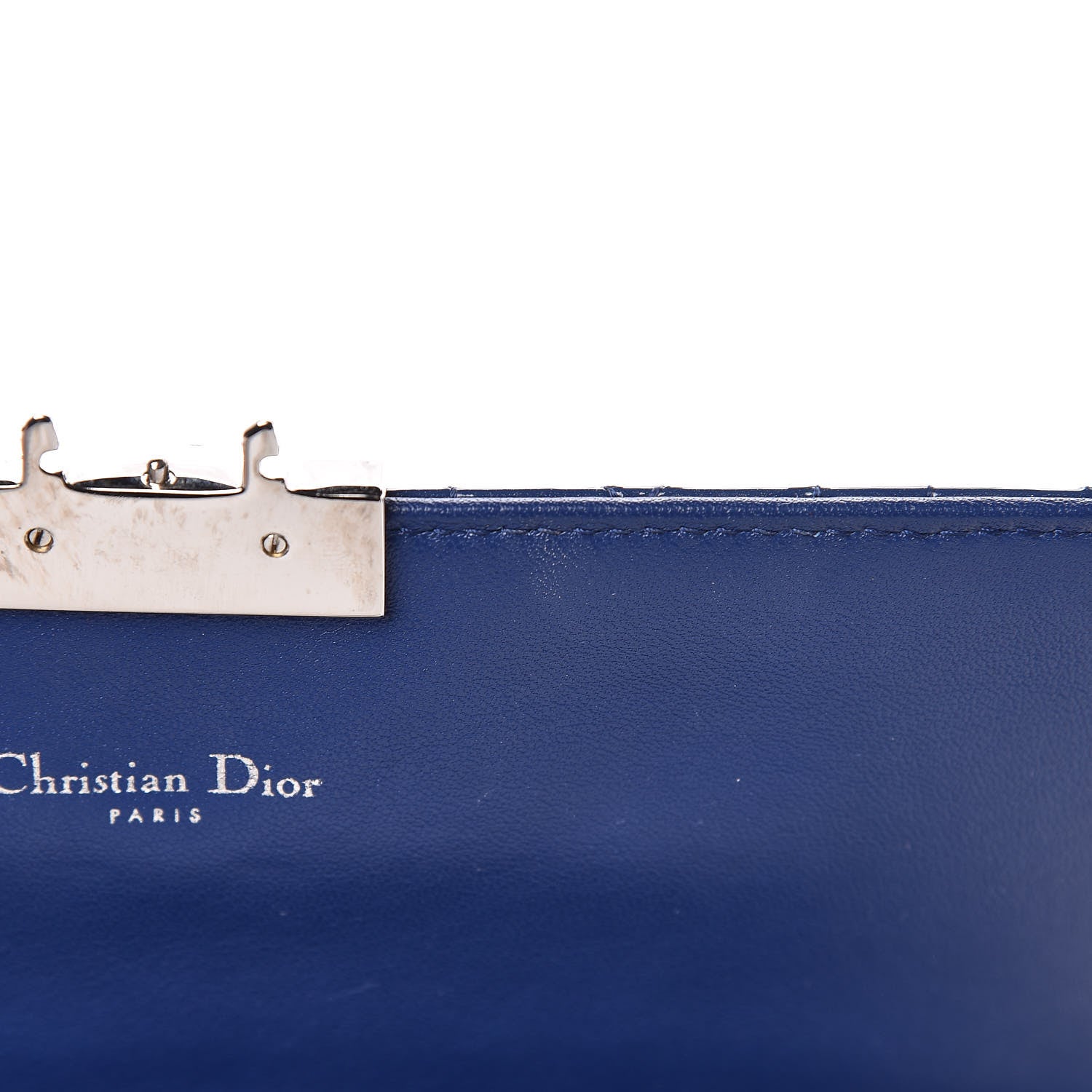 Christian Dior Patent Cannage Miss Dior Promenade Pouch Blue 8 of 11
