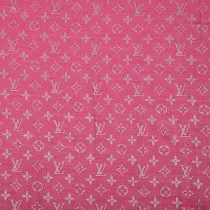 Louis Vuitton Silk Wool Monogram Denim Shawl Pivoine 1 of 5