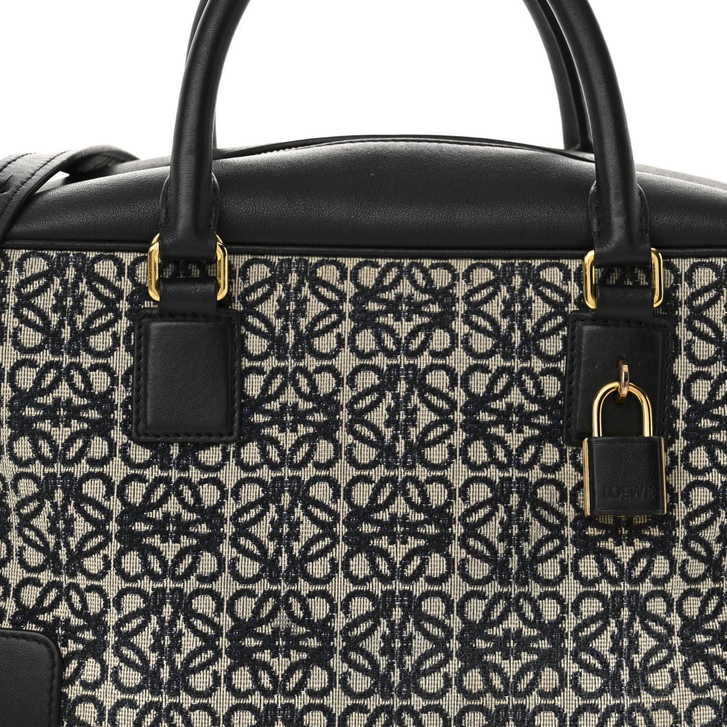 Jacquard Anagram Calfskin Amazona 28 Black Navy