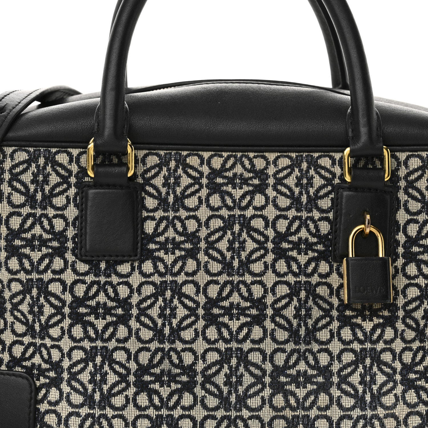 Loewe Jacquard Anagram Calfskin Amazona 28 Black Navy 7 of 12