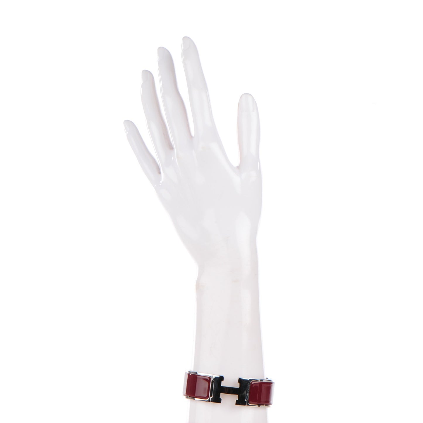 Enamel Wide Clic Clac H Bracelet GM Bourgogne