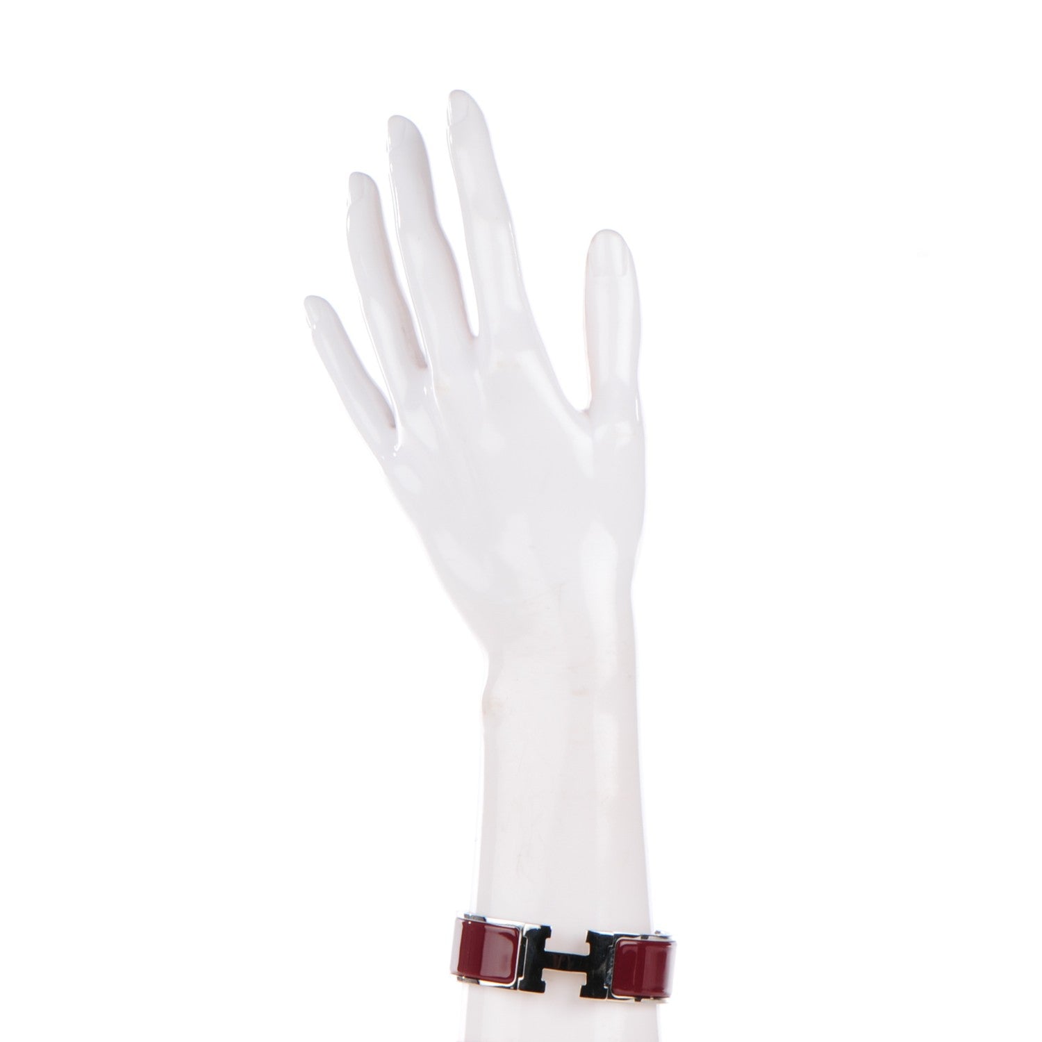 Hermes Enamel Wide Clic Clac H Bracelet GM Bourgogne 5 of 6