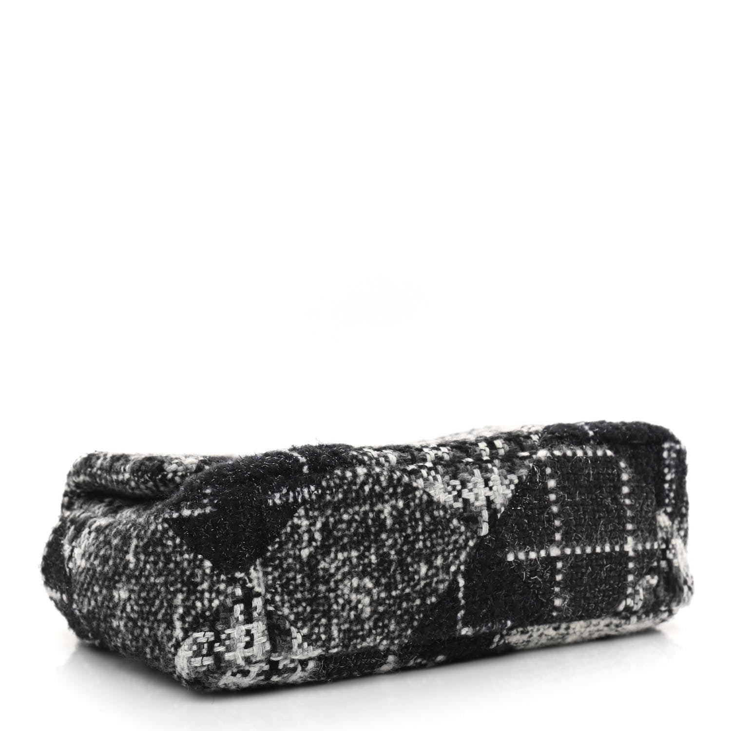 Chanel Tweed Quilted Medium Chanel 19 Flap Black White 4 of 10