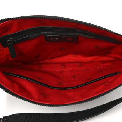 MCM X Ekocycle Visetos Wristlet Pouch White Black 5 of 8