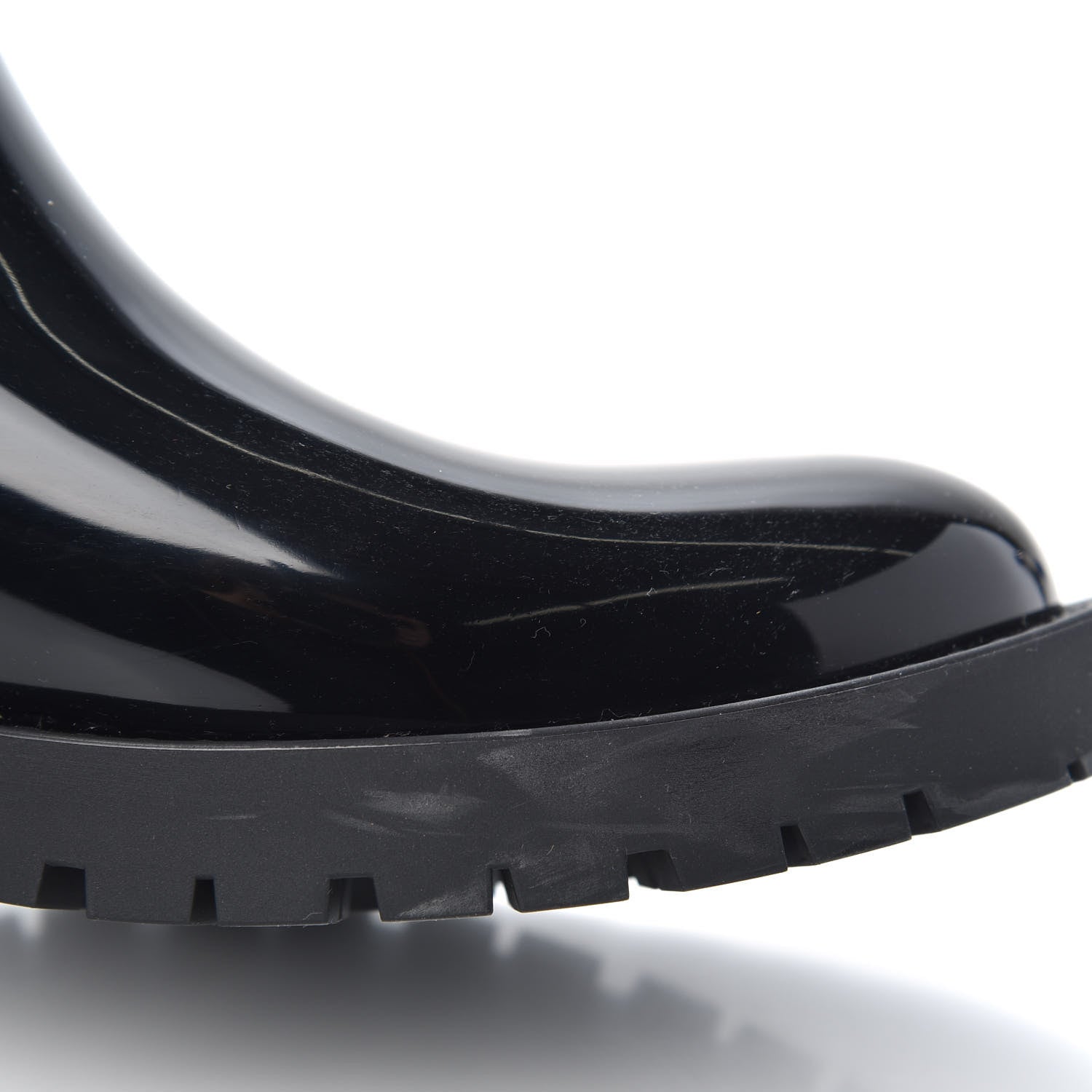 Louis Vuitton Rubber Embossed Monogram Drops Flat Half Boots 41 Black 7 of 8