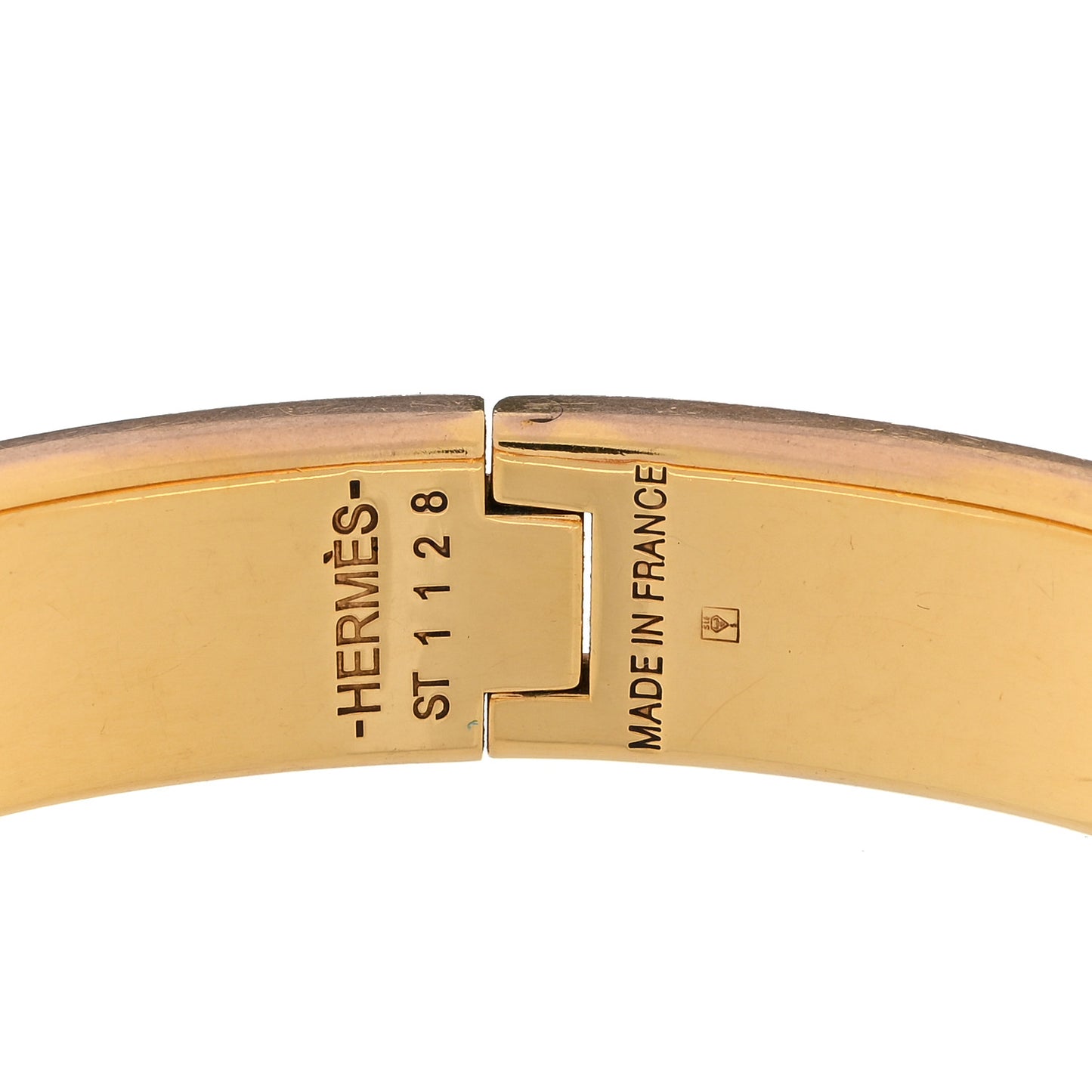 Enamel Narrow Clic Clac H Bracelet GM Marron Glace
