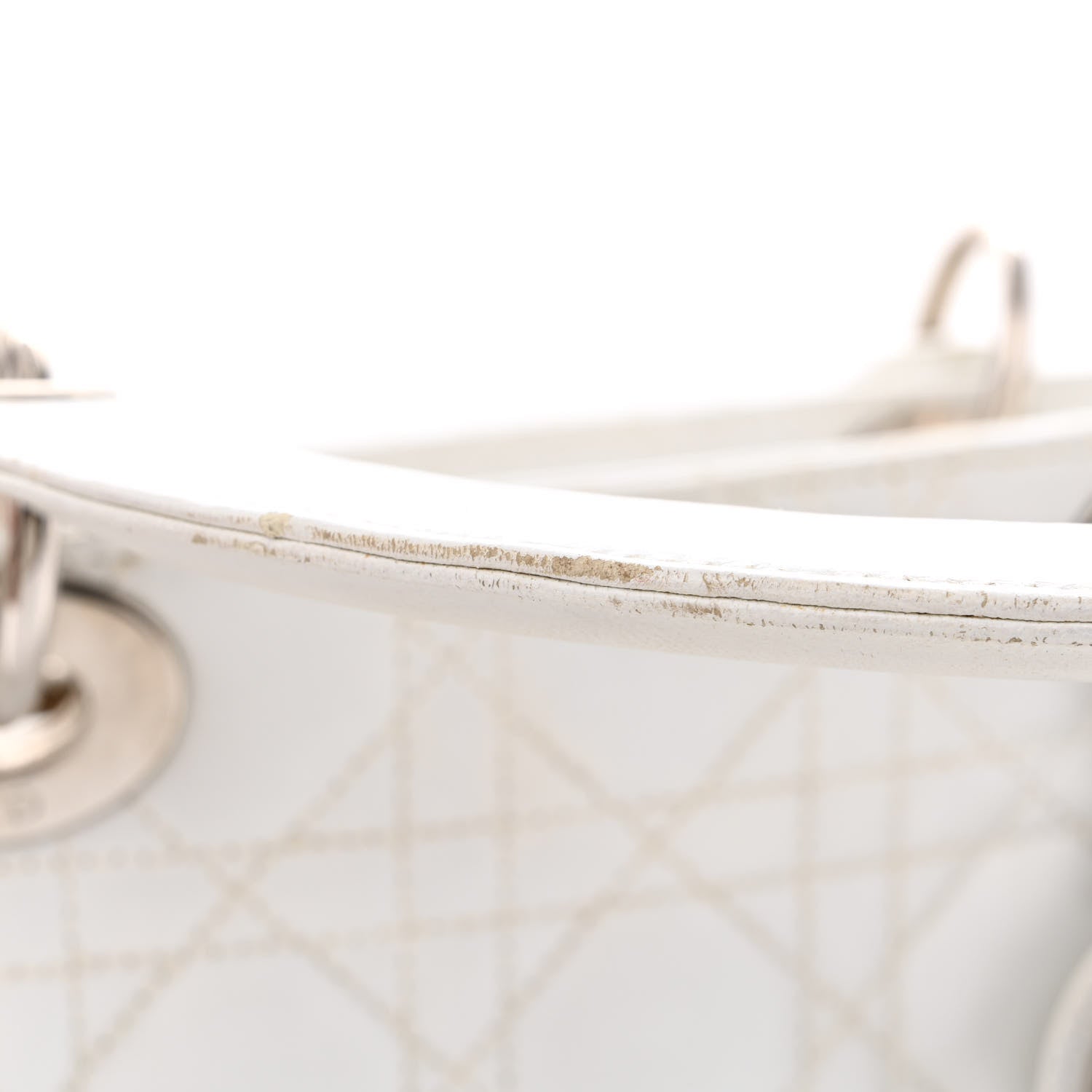 Christian Dior Lambskin Cannage Large Lady Dior White 14 of 14