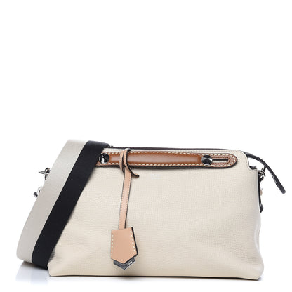 Fendi Vitello Sierra Morfeus Dolce Striped Strap Medium By The Way Boston Bag Camelia Ebano Multicolor 1 of 9